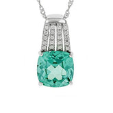 Sterling Silver Semi Mount Pendant Setting Cushion CU 12X12mm - Syzjewelry